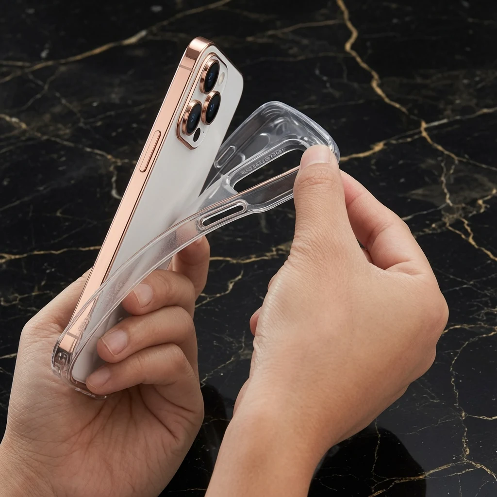 Këllëf transparent silikoni për iPhone 16 Pro